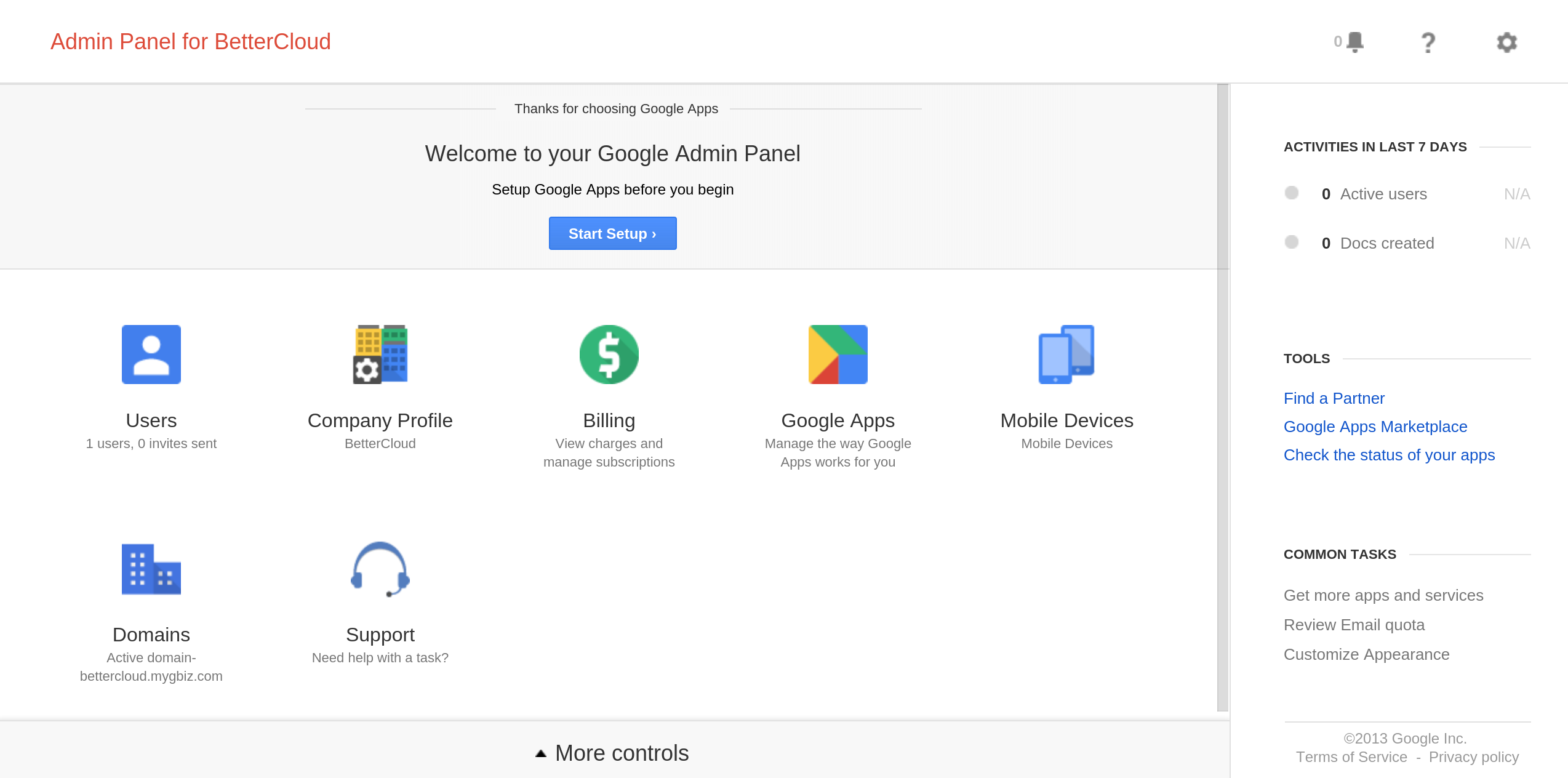 Google Apps Administrator Control Panel